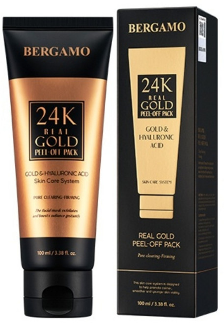 베르가모 리얼 골드 콜라겐 필오프팩 100ml 피지 제거 얼굴 모공 청소 블랙헤드 피부결개선 모공축소 피부광채 모공 노폐물 각질 제거 모공팩, 1개입, 1개