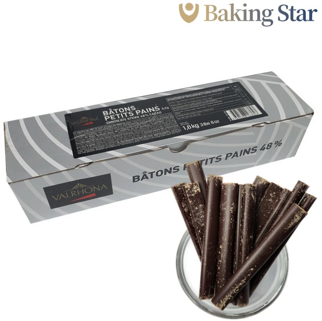 발로나 바통 스틱 초콜릿 48% 424g 80개 소분 페스츄리용 초코스틱, 424g(소분)-80개, 1개 - 쿠팡