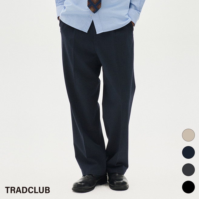 트래드클럽 모던 와이드핏 투턱 밴딩 슬랙스 팬츠 (4컬러 30~44)