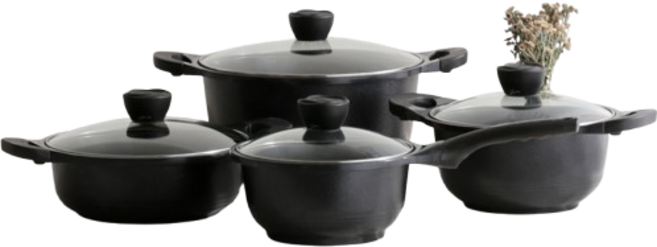 프리미엄 블랙 세라믹 4종 안전코팅 이사 선물 집들이, 블랙펄_20편+18양+22양+24양, 1개