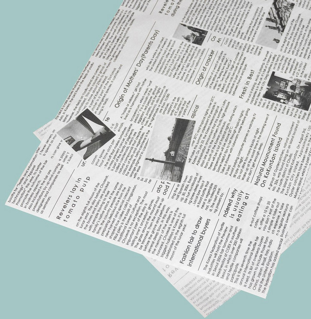 햄버거 치킨 종이 포장지 코팅 노루지 식품지 뉴스페이퍼 35 x 25 cm, 500매