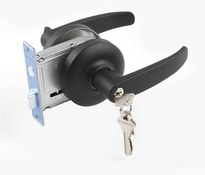 현관문 방화문 손잡이 철문 현관정 키타입, 1개, 블랙 무광