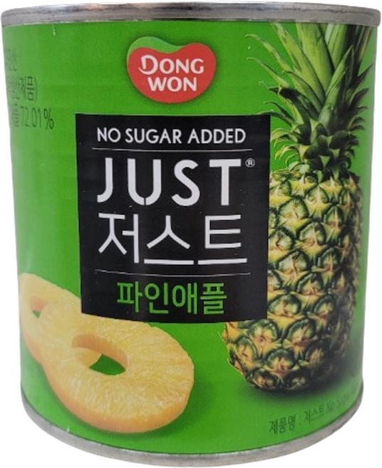 동원 JUST 저스트 노슈가 파인애플 통조림, 822g, 9개