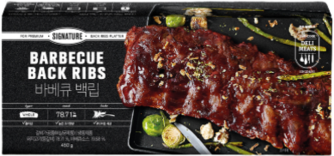 존쿡델리미트 바베큐 백립 450g, 1개