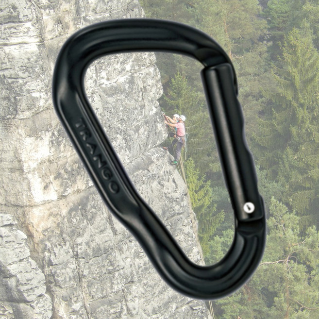 열간단조 공법으로 중량 최소화 트랑고 D형 카라비너 토마 스트레이트 카라비나 암벽장비 클라이밍