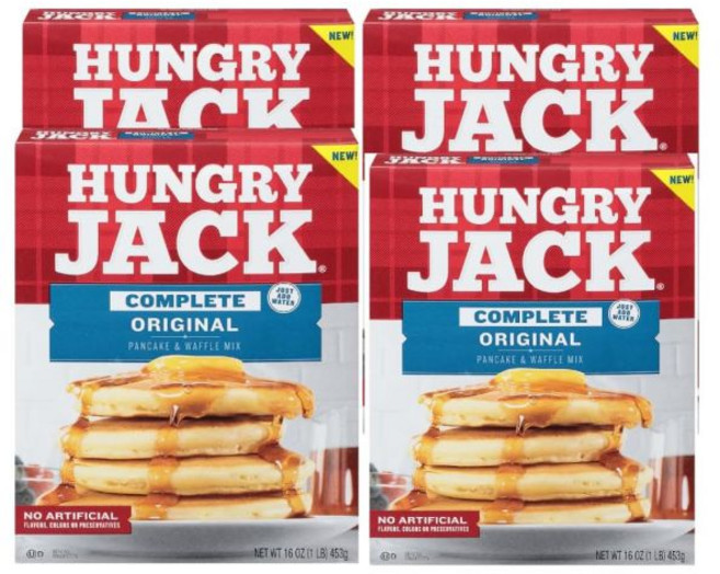 홈베이킹 와플 팬케이크 믹스 푹신하고 맛있 오리지널 & | 개별 1파운드 박스 4개 총 4파운드 완벽 위해 매번 물만 추가하세요!, 453g