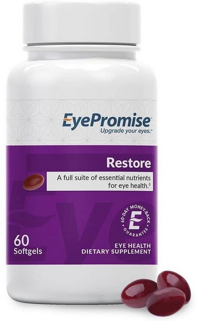 (미국직구) 아이프로미스 아이비타민 루테인 지아잔틴 아연 멀티비타민 60소프트젤, 1개, 60정