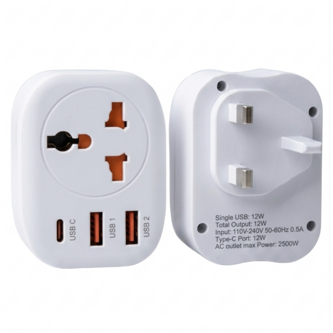 라이프업 홍콩 싱가포르 영국 마카오 해외여행 스마트 멀티 어댑터 C타입 충전 한국 변환 아답터, 1개