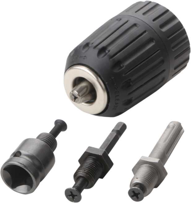 공구PXJ 드릴척 임팩 렌치 SDS 겸용 육각생크 원터치키리스척 세트 13mm, 1세트