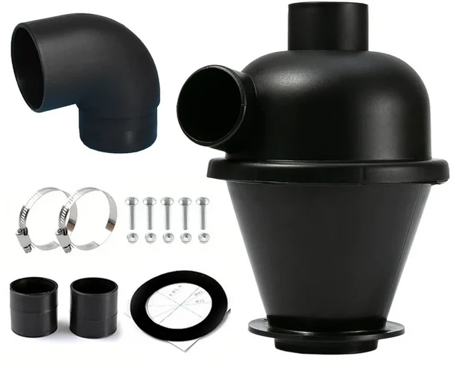 사이클론 필터(진공 청소기용 필터가 있는 탈부착 집진기 분리기 먼지 분말, 02 Cyclone with elbow