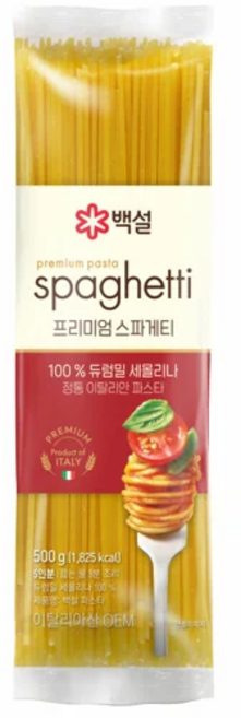 백설 스파게티면, 500g, 2개