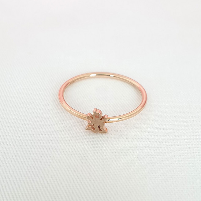 [현골드앤실버] 18k 절 반지 불교 옴자 옴반지 불자 염주 반야심경 부처 금 반지