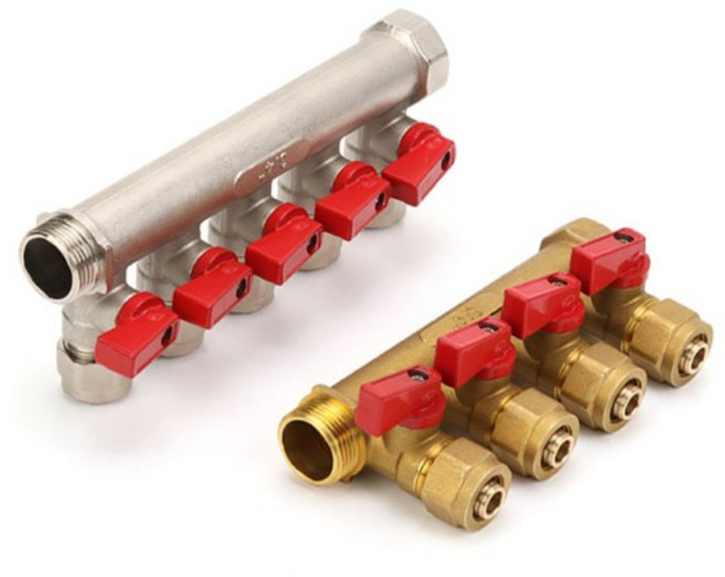 3/4”/DN20 분할형 난방용 물 수집기 고유량 바닥 파이프, 06 A-DN20-3way