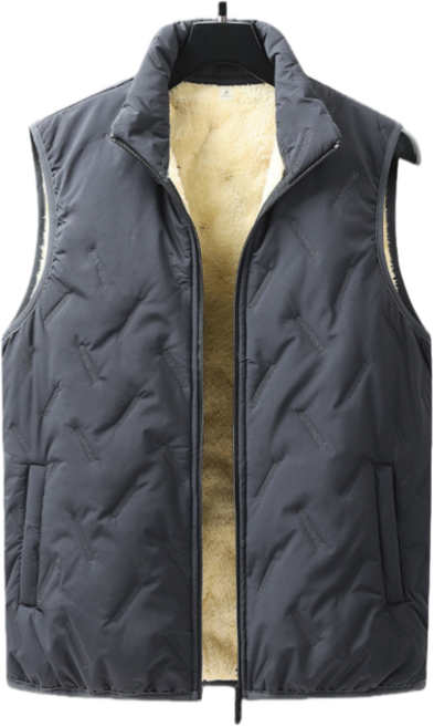 춘게엘 (M~5XL) 빅사이즈 남녀공용 가을 겨울 기모 조끼 커플 패딩 자켓 R222