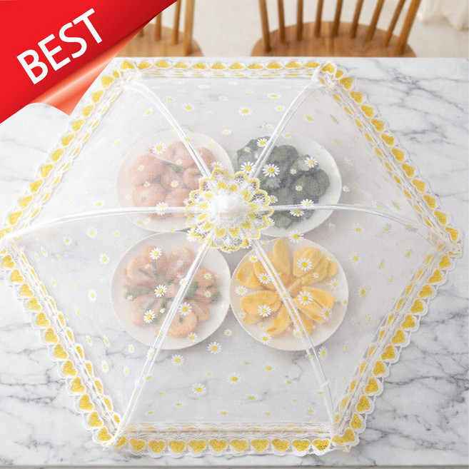 트위니아 원터치 메쉬 푸드커버 밥상보 음식 덮개, 1개