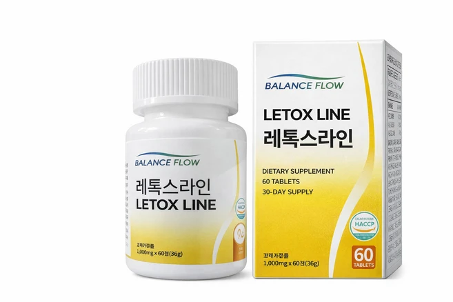 발란스플로우 레톡스라인 브로멜라인 레몬 유산균, 1개, 60정 - 쿠팡