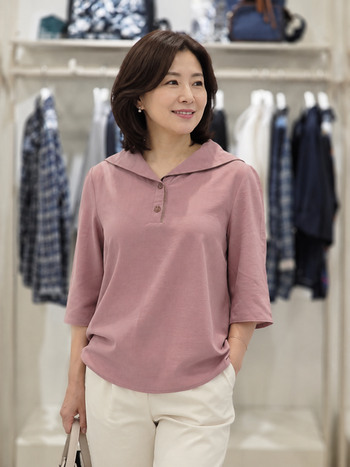 크로커다일레이디 세일러 카라 블라우스 CLFMBL116