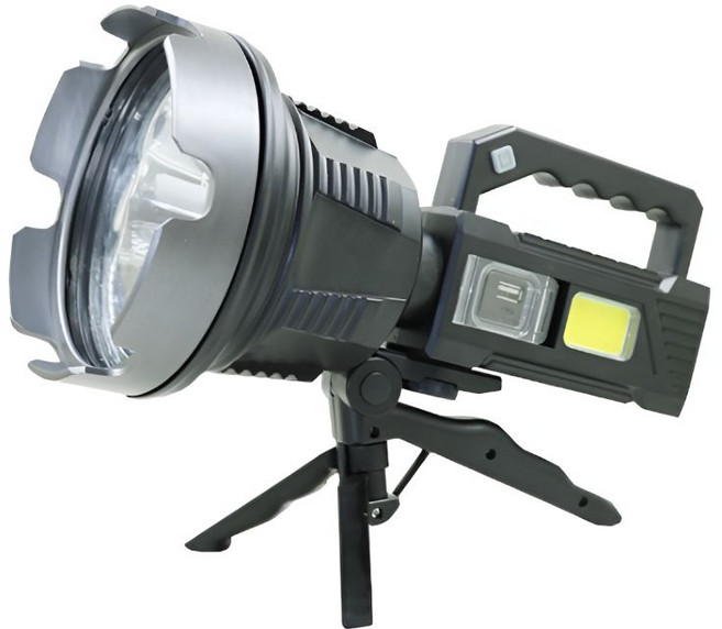 멀티멀타 LED 전문가용 써치 후레쉬 랜턴 T400, 1개, 블랙