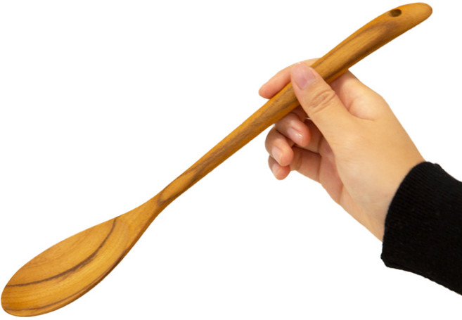 스와하 고급 티크나무 원목 볶음스푼 31cm, 1개