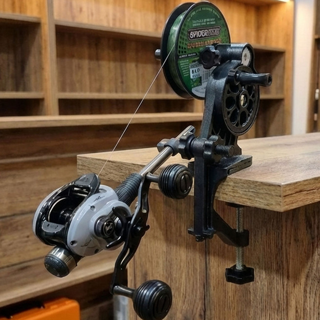 리싸이클러 낚시줄감개 릴거치형 와인더, 1세트, 블랙
