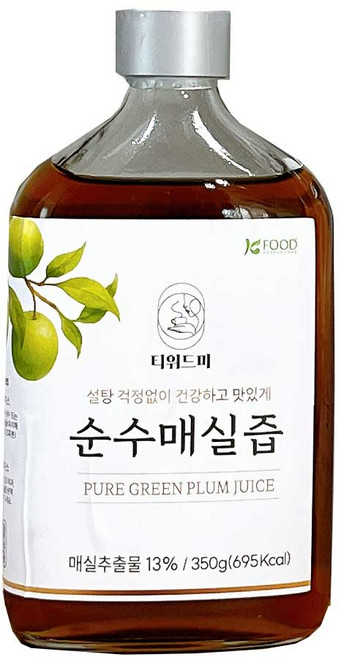 봄나래 저당 무설탕 순수매실즙 매실청, 1개, 350g