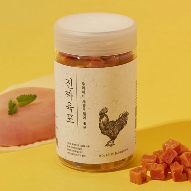 [펫프렌즈] 진짜육포 180g / 진짜육포 미니바이트180g, 닭고기 미니바이트, 1개 - 쿠팡