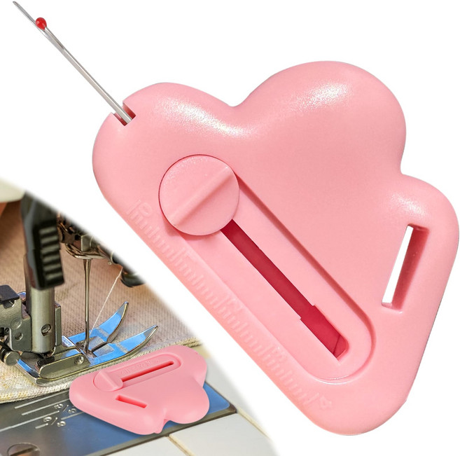 루이 프리미엄 자석 시접 가이드 솔기 분리기 일체형 미싱 액세서리, 1개, 핑크
