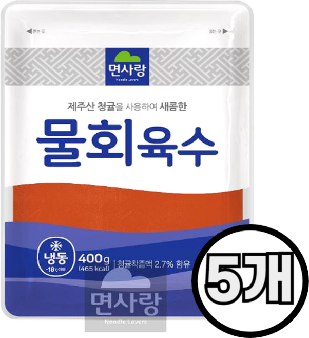 면사랑 (냉동) 물회육수 400g, 5개