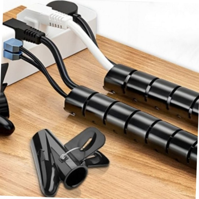 5m 스네이크 커버 케이블 전선 정리 클립 보호관 16mm 컴퓨터 tv 선정리 배선정리 전선정리커버