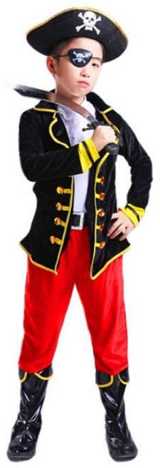 키즈브릭스 남아 해적 코스튬 풀착장 세트 구성