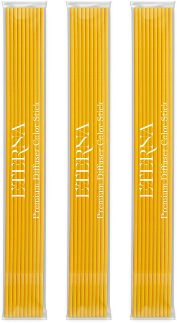 에테르나 프리미엄 고밀도 디퓨져 컬러 섬유스틱, 옐로우, 30개입, 1개