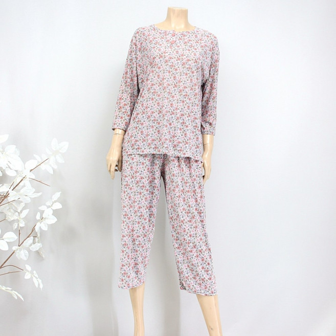 여성 냉감쿨 7부 소매상하세트 폴리에스터 여자 홈웨어 여름잠옷 실내복