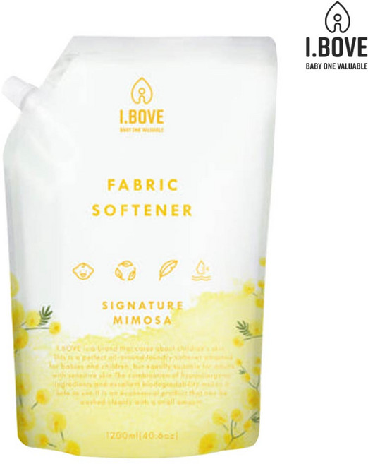 아이보브 베이직 고농축 미모사 아기 유연제 리필, 1개, 1.2L