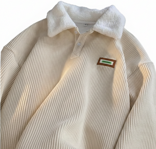 루모프 남자 봄 맨투맨 기모 코듀로이 골덴 카라 티셔츠