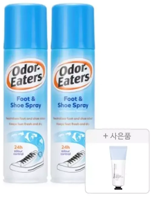 오더이터 풋앤슈 스프레이 150ml 2개 + 증정 (디어쿠페아 퍼퓸 핸드크림 베이비파우더 50ml 1개), 오더이터 풋앤슈 스프레이 150ml, 2개 + 증정 (