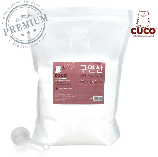 한내음 CUCO 구연산 프리미엄 오스트리아산 가습기 세척 청소 섬유유연제, 5kg, 1개