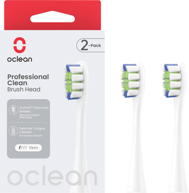 Oclean 교체 칫솔 헤드 프로페셔널 클린 화이트, 1개
