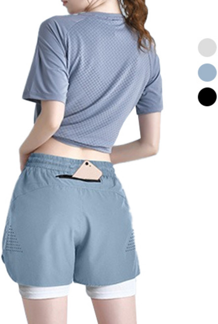 SUB22 여성 투인원 쇼츠 러닝 반바지 레깅스 숏팬츠
