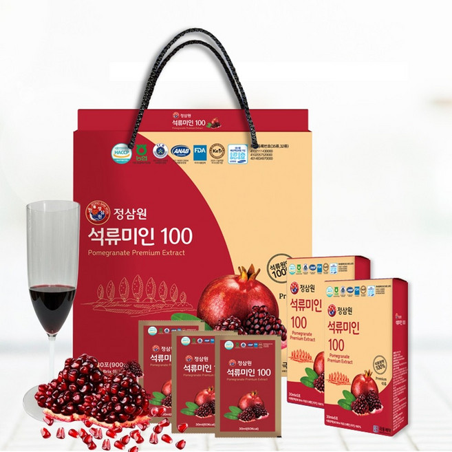 석류미인 에스트로겐 폴리페놀 나이아신 엑기스 갱년기여성 석류즙, 1박스, 30ml