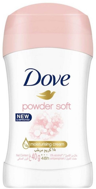 Dove 多芬 粉嫩柔膚爽身香體膏 Powder Soft 40g 1/4 moisturising cream 0% alcohol 48h antiperspirant, 1瓶