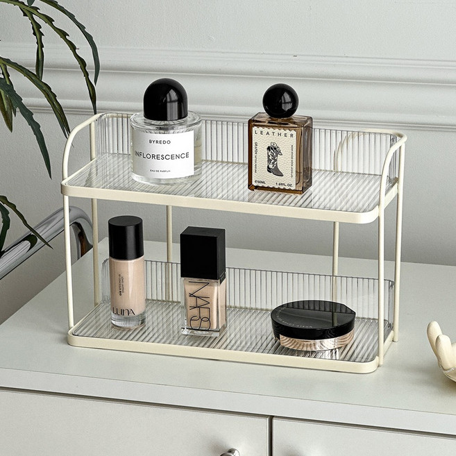 리뷰검증템 루시아이 바닐라 프레임 투명 선반, 1개