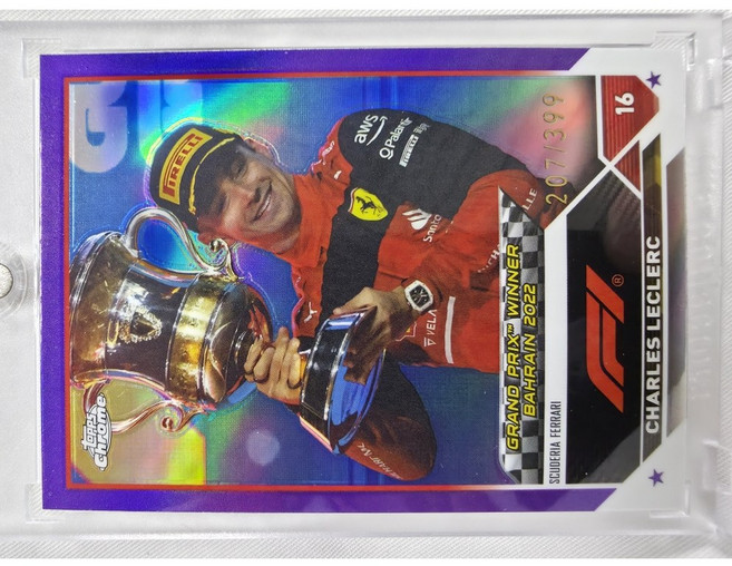 2023 TOPPS CHROME 탑스 크롬 #144 샤를 르클레르 399장 퍼플 리프렉터 페라리 레이싱 F1 포뮬러원 레이싱 스포츠 포토 카드, 1개