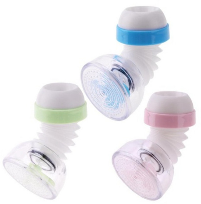 수전탭 수도꼭지 회전 헤드 물절약 노즐 어댑터 주방, 수전탭 BL03171 - 핑크, 1개