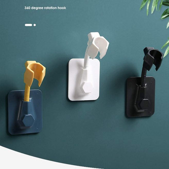 지니홀딩스 1+1 접착식 360도 회전 샤워기 자바라 거치대 샤워기홀더 샤워기 고정거치대 랜덤발송, 2개