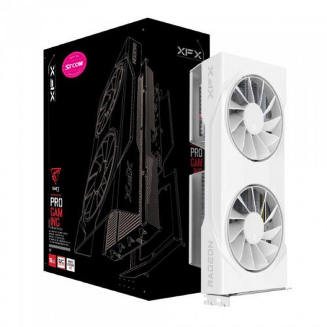 XFX 라데온 RX 9060 XT SWIFT DUAL WHITE OC D6 16GB AMD 그래픽카드