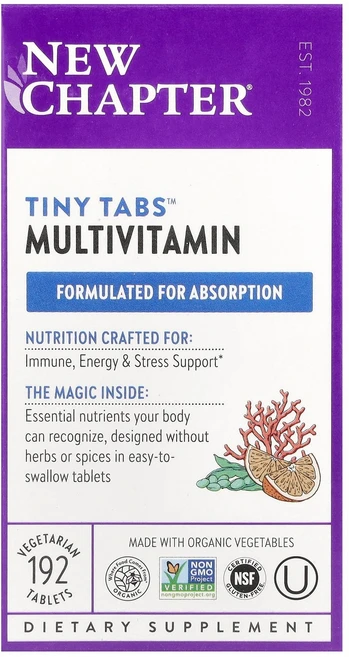 New Chapter Tiny Tabs™ Multivitamin 192 Vegetarian Tablets, New Chapter, Tiny Tabs™ Multiv, 1개 - 쿠팡