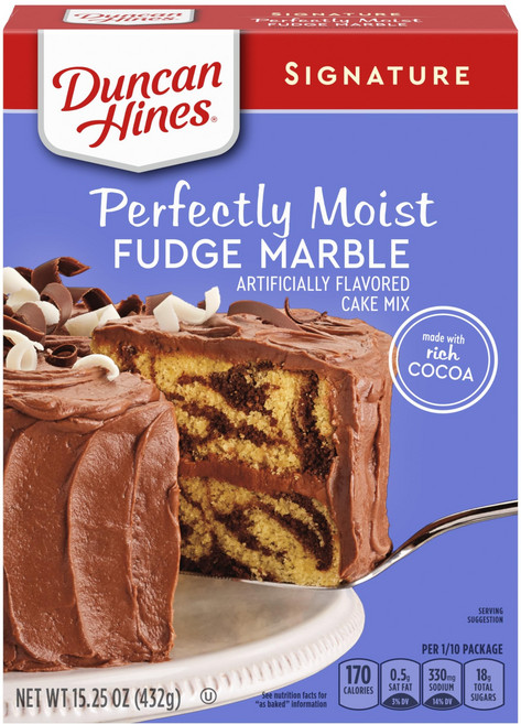던컨하인즈 던컨하인즈 시그니처 케이크 믹스 15 25 Duncan Hines Signature Cake Mix Fudge Marble 15.25 oz, 15.25 Ounce (Pack of 1), 1개