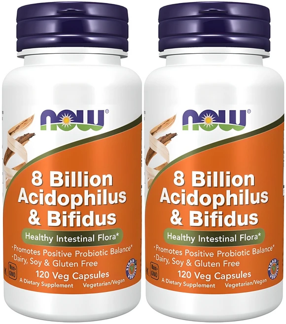 나우푸드 80억 아시도필러스 & 비피더스 유산균 베지 캡슐, 120정, 2개 - 쿠팡