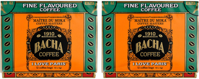 BACHA COFFEE 아이 러브 파리 커피 기프트박스, 12개입, 2개, 12g