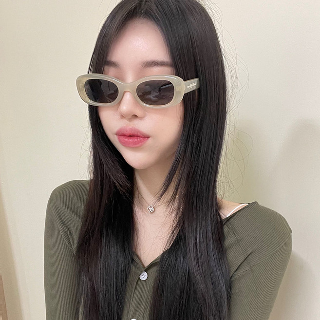 VANANA2 남녀공용 라운딩 사각 포인트 선글라스